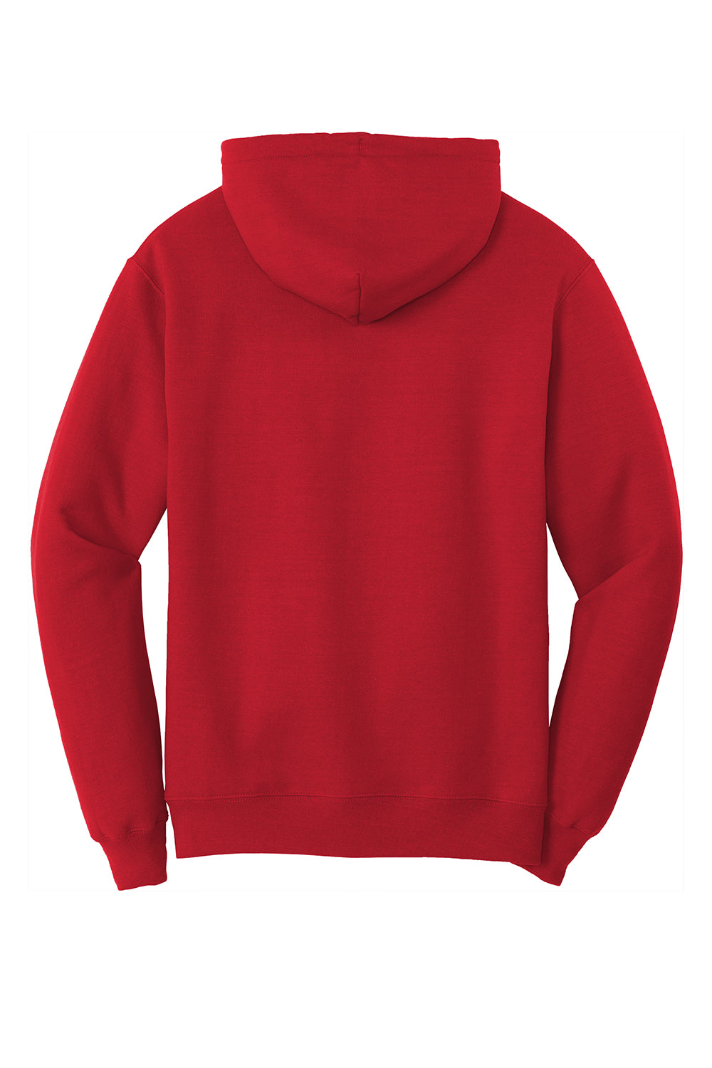 Port & Company PC78H/PC78HT Mens Core Pill Resistant Fleece Hooded Sweatshirt Hoodie Red Flat Back