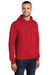 Port & Company PC78H/PC78HT Mens Core Pill Resistant Fleece Hooded Sweatshirt Hoodie Red Model 3q