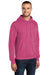 Port & Company PC78H/PC78HT Mens Core Pill Resistant Fleece Hooded Sweatshirt Hoodie Sangria Pink Model 3q