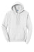 Port & Company PC78H/PC78HT Mens Core Pill Resistant Fleece Hooded Sweatshirt Hoodie White Flat Front