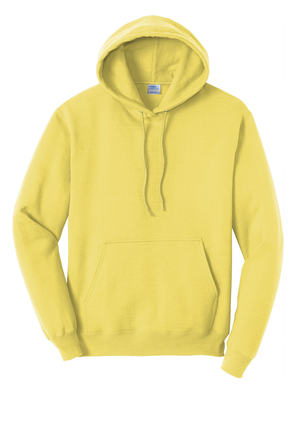 Port & Company PC78H/PC78HT Mens Core Pill Resistant Fleece Hooded Sweatshirt Hoodie Yellow Flat Front