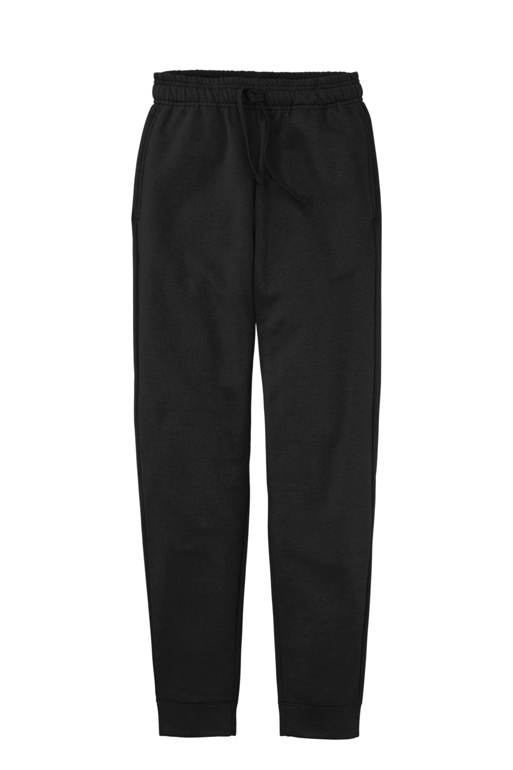 Port & Company PC78J Mens Core Fleece Jogger Sweatpants w/ Pockets Jet Black Flat Front