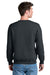 Port & Company PC78PKT Mens Core Fleece Crewneck Sweatshirt w/ Pocket Heather Dark Grey Model Back