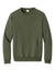 Port & Company PC78PKT Mens Core Fleece Crewneck Sweatshirt w/ Pocket Olive Drab Green Flat Front