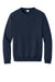 Port & Company PC78PKT Mens Core Fleece Crewneck Sweatshirt w/ Pocket True Navy Blue Flat Front