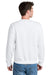 Port & Company PC78PKT Mens Core Fleece Crewneck Sweatshirt w/ Pocket White Model Back