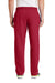 Port & Company PC78P Mens Core Pill Resistant Fleece Open Bottom Sweatpants w/ Pockets Red Model Back