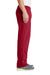 Port & Company PC78P Mens Core Pill Resistant Fleece Open Bottom Sweatpants w/ Pockets Red Model Side