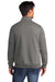 Port & Company PC78Q Mens Core Fleece 1/4 Zip Sweatshirt Heather Graphite Grey Model Back