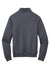 Port & Company PC78Q Mens Core Fleece 1/4 Zip Sweatshirt Heather Navy Blue Flat Back