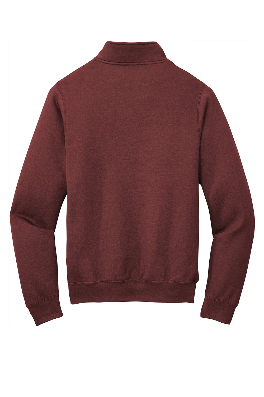 Port & Company PC78Q Mens Core Fleece 1/4 Zip Sweatshirt Maroon Flat Back