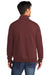 Port & Company PC78Q Mens Core Fleece 1/4 Zip Sweatshirt Maroon Model Back