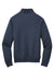 Port & Company PC78Q Mens Core Fleece 1/4 Zip Sweatshirt Navy Blue Flat Back