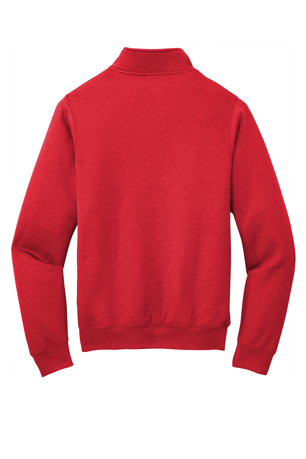 Port & Company PC78Q Mens Core Fleece 1/4 Zip Sweatshirt Red Flat Back