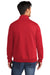 Port & Company PC78Q Mens Core Fleece 1/4 Zip Sweatshirt Red Model Back