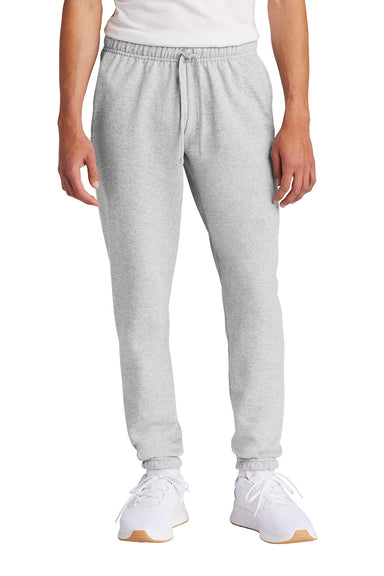 Port & Company PC78SP Mens Core Fleece Sweatpants w/ Pockets Ash Grey Model Front