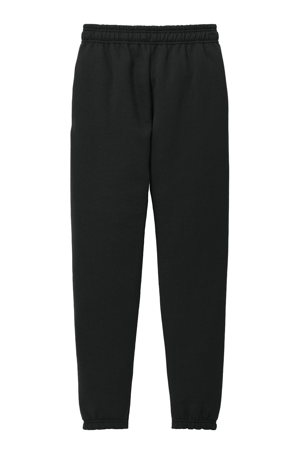 Port & Company PC78SP Mens Core Fleece Sweatpants w/ Pockets Jet Black Flat Back