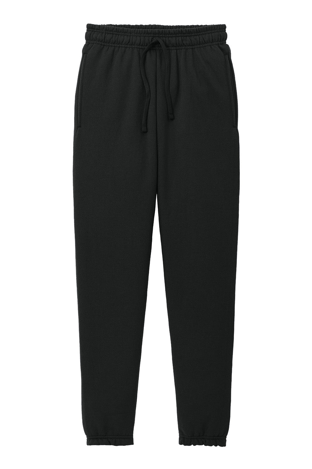 Port & Company PC78SP Mens Core Fleece Sweatpants w/ Pockets Jet Black Flat Front