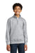 Port & Company PC78YQ Youth Core Fleece 1/4 Zip Sweatshirt Heather Grey Model Front