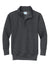 Port & Company PC78YQ Youth Core Fleece 1/4 Zip Sweatshirt Heather Dark Grey Flat Front