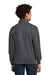 Port & Company PC78YQ Youth Core Fleece 1/4 Zip Sweatshirt Heather Dark Grey Model Back