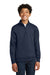 Port & Company PC78YQ Youth Core Fleece 1/4 Zip Sweatshirt Navy Blue Model Front