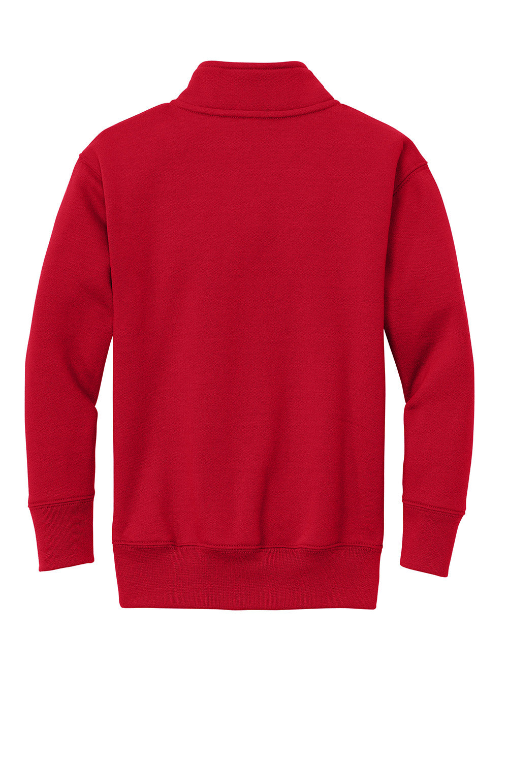 Port & Company PC78YQ Youth Core Fleece 1/4 Zip Sweatshirt Red Flat Back