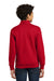 Port & Company PC78YQ Youth Core Fleece 1/4 Zip Sweatshirt Red Model Back