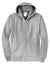 Port & Company PC78ZH Mens Core Pill Resistant Fleece Full Zip Hooded Sweatshirt Hoodie Ash Grey Flat Front