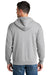 Port & Company PC78ZH Mens Core Pill Resistant Fleece Full Zip Hooded Sweatshirt Hoodie Ash Grey Model Back