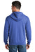 Port & Company PC78ZH Mens Core Pill Resistant Fleece Full Zip Hooded Sweatshirt Hoodie Heather Royal Blue Model Back