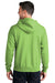 Port & Company PC78ZH Mens Core Pill Resistant Fleece Full Zip Hooded Sweatshirt Hoodie Lime Green Model Back