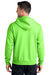 Port & Company PC78ZH Mens Core Pill Resistant Fleece Full Zip Hooded Sweatshirt Hoodie Neon Green Model Back