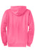 Port & Company PC78ZH Mens Core Pill Resistant Fleece Full Zip Hooded Sweatshirt Hoodie Neon Pink Flat Back