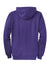 Port & Company PC78ZH Mens Core Pill Resistant Fleece Full Zip Hooded Sweatshirt Hoodie Purple Flat Back