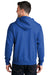 Port & Company PC78ZH Mens Core Pill Resistant Fleece Full Zip Hooded Sweatshirt Hoodie Royal Blue Model Back