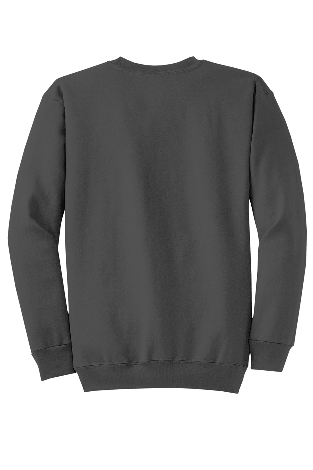 Port & Company PC78 Mens Core Pill Resistant Fleece Crewneck Sweatshirt Charcoal Grey Flat Back