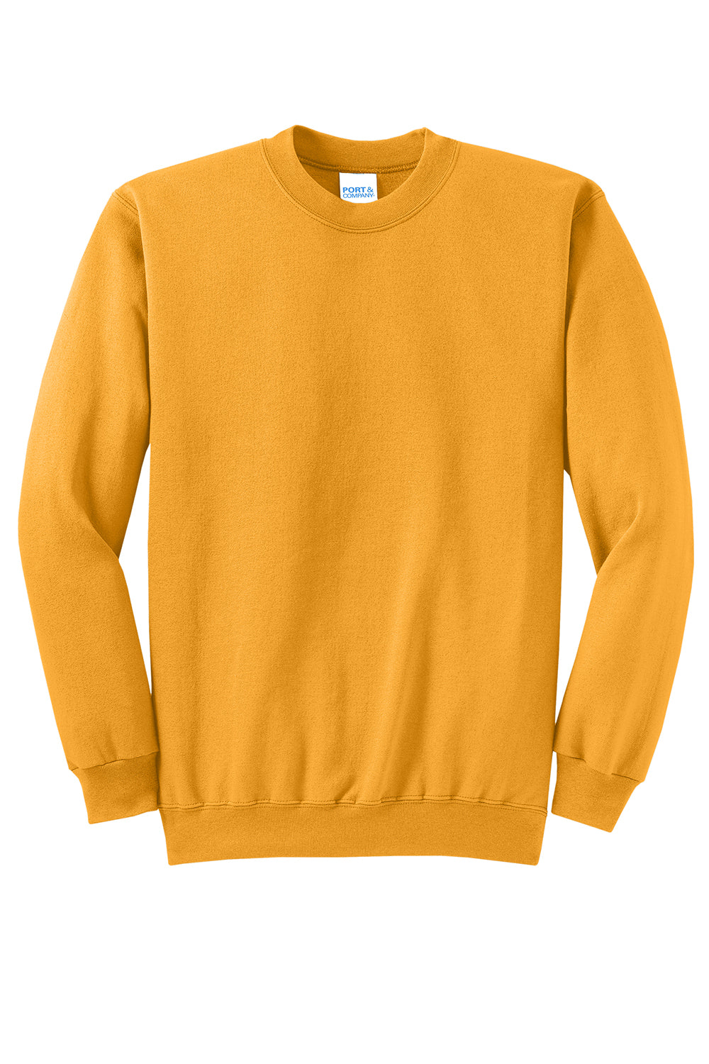 Port & Company PC78 Mens Core Pill Resistant Fleece Crewneck Sweatshirt Gold Flat Front