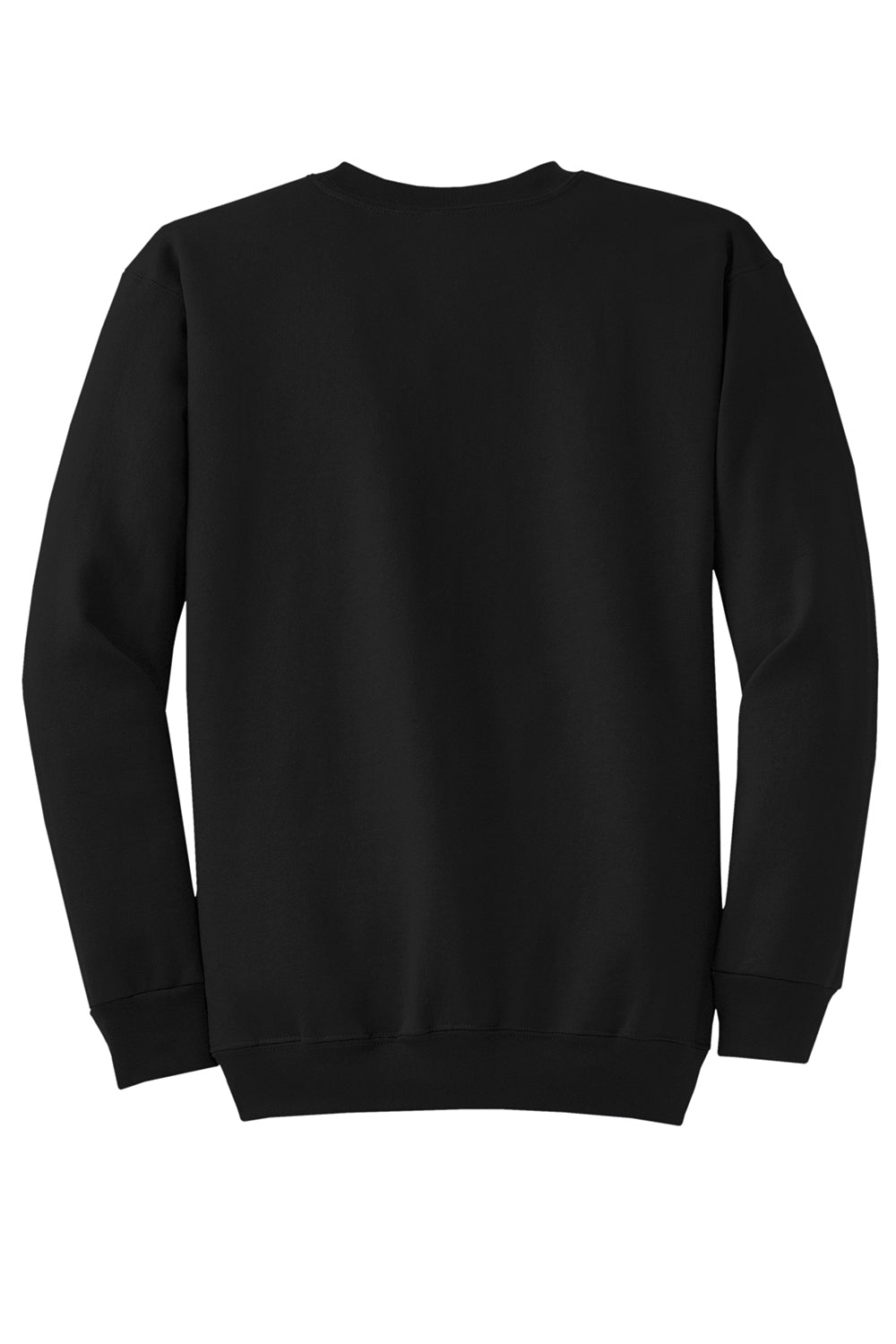 Port & Company PC78 Mens Core Pill Resistant Fleece Crewneck Sweatshirt Jet Black Flat Back