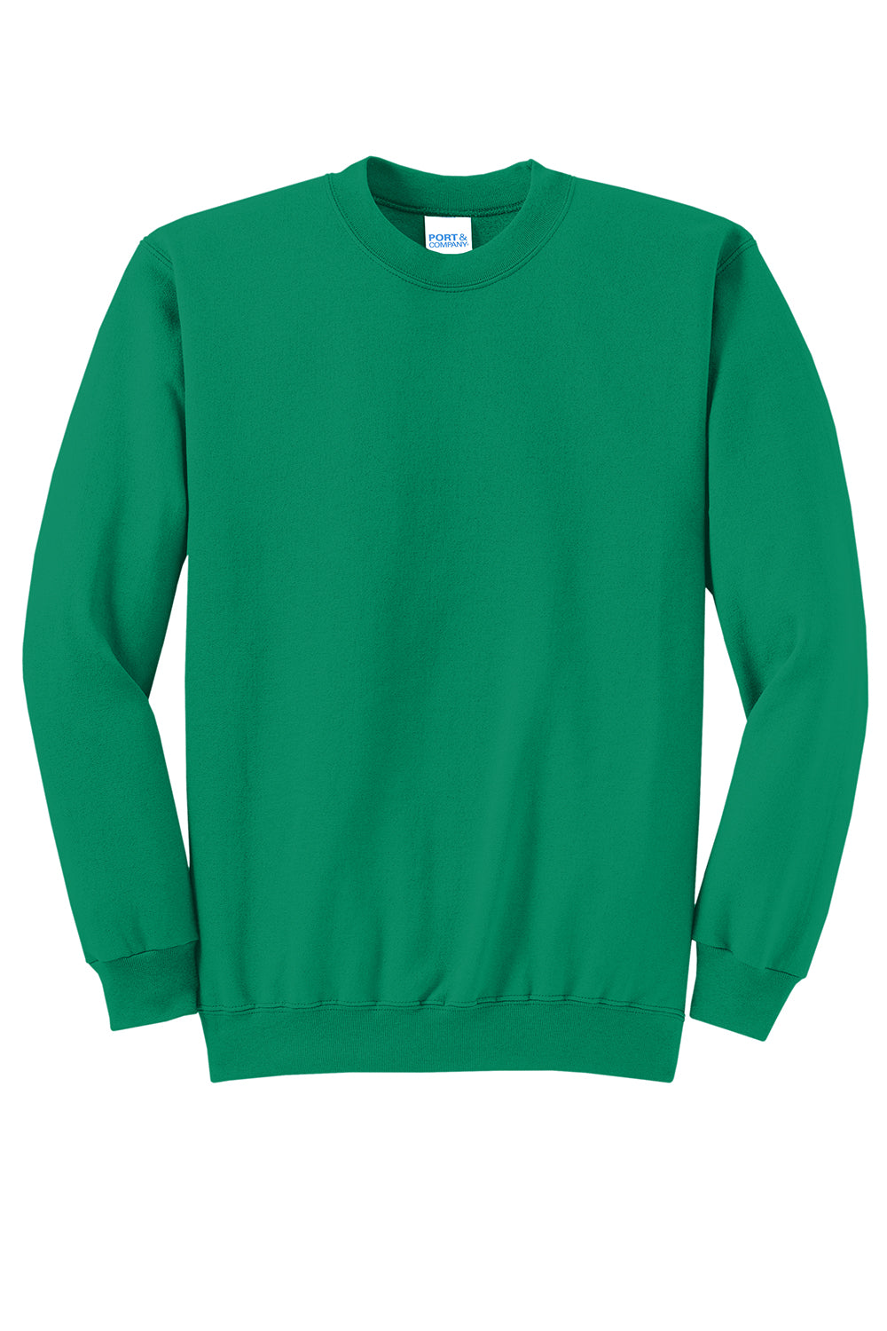 Port & Company PC78 Mens Core Pill Resistant Fleece Crewneck Sweatshirt Kelly Green Flat Front