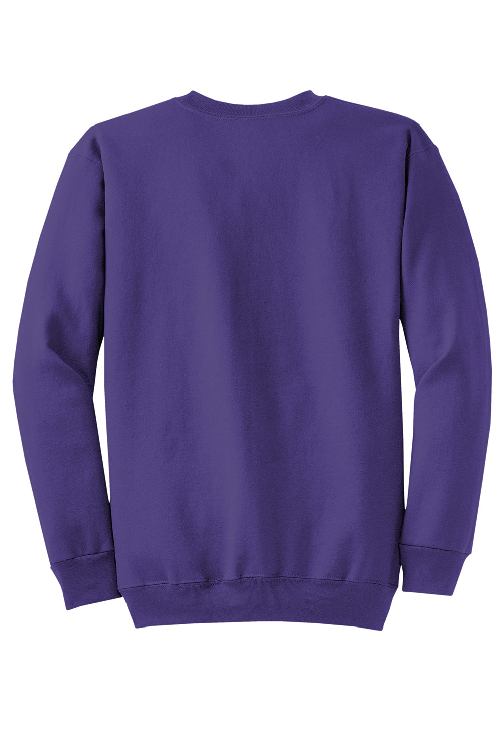 Port & Company PC78 Mens Core Pill Resistant Fleece Crewneck Sweatshirt Purple Flat Back