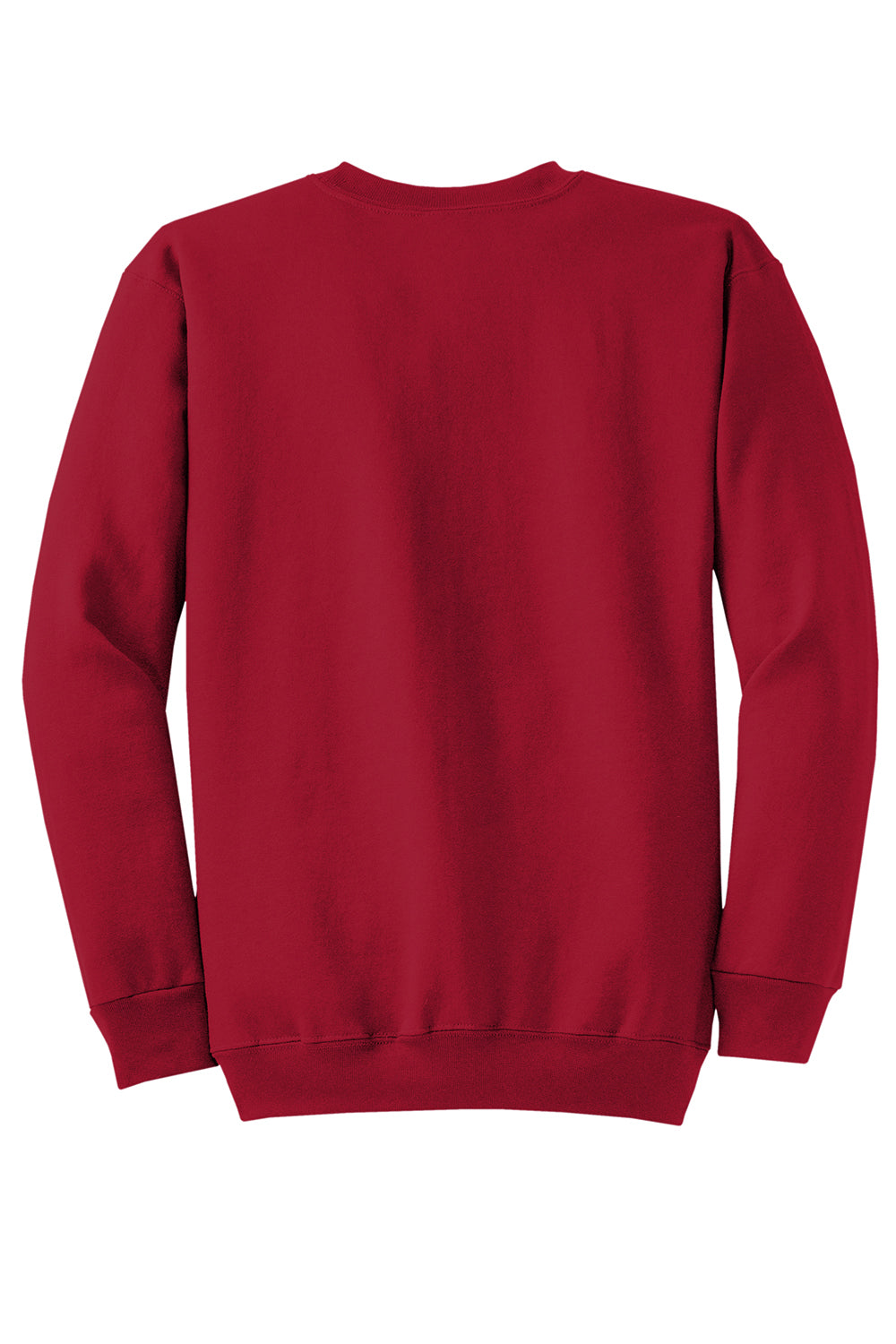 Port & Company PC78 Mens Core Pill Resistant Fleece Crewneck Sweatshirt Red Flat Back