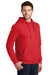 Port & Company PC850H Mens Fan Favorite Fleece Hooded Sweatshirt Hoodie Bright Red Model 3q