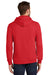 Port & Company PC850H Mens Fan Favorite Fleece Hooded Sweatshirt Hoodie Bright Red Model Back