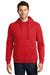 Port & Company PC850H Mens Fan Favorite Fleece Hooded Sweatshirt Hoodie Bright Red Model Front