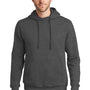 Port & Company Mens Fan Favorite Fleece Hooded Sweatshirt Hoodie - Heather Dark Grey