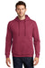 Port & Company PC850H Mens Fan Favorite Fleece Hooded Sweatshirt Hoodie Garnet Red Model Front