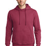 Port & Company Mens Fan Favorite Fleece Hooded Sweatshirt Hoodie - Garnet Red - Closeout