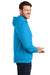 Port & Company PC850H Mens Fan Favorite Fleece Hooded Sweatshirt Hoodie Sapphire Blue Model Side