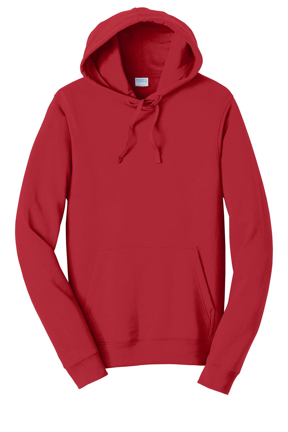 Port & Company PC850H Mens Fan Favorite Fleece Hooded Sweatshirt Hoodie Team Cardinal Red Flat Front